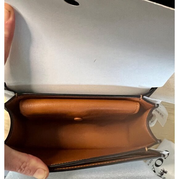 NWT! Coach Women's Luxe Refined Black Calf Leather Bandit Crossbody - Picture 10 of 10